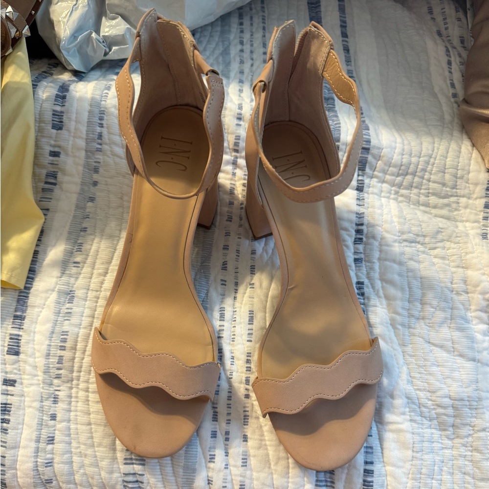 INC International Concepts Tan Heeled Sandals